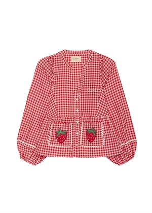 Bobbie bluse Red Checks Sissel Edelbo 